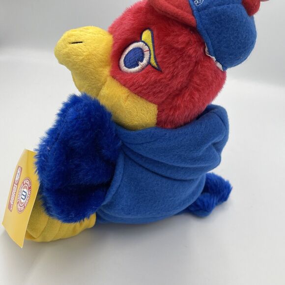 NWT NOS Y2k KU Kansas Jayhawks PLUSH SC Sports Gift College NEW READ 11" Hoodie - Picture 8 of 10